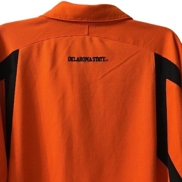 NIKE Men's FitDry OSU Oklahoma State University Cowboys Orange Polo Shirt XL - Picture 8 of 12